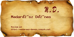Madarász Dénes névjegykártya